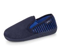 Isotoner Chaussons pantoufles Mocassins garçon en suédine ultra douce, semelle ergonomique confort, enfilage facile, semelle antidérapante 39