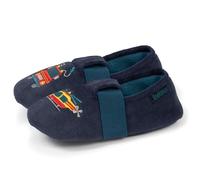 Isotoner Chaussons pantoufles Mocassins garçon suédine, semelle antidérante, 29/30 EU, marine