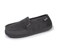 Isotoner Chaussons pantoufles Mocassins homme dessus velours et semelle grand confort, 43 EU, gris