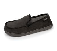 Isotoner Chaussons pantoufles Mocassins homme semelle à mémoire de forme, 46 EU, gris