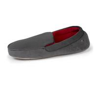 Isotoner Chaussons pantoufles Mocassins homme ultra confortables et légers, en coton biologique et semelle en cuir 44