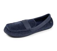 Isotoner Chaussons pantoufles Mocassins homme ultra confortables et légers semelle gomme, 43 EU, marine chiné
