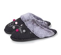 Isotoner Chaussons Pantoufles Mules Femme Chat Fantaisie