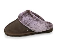 Isotoner Chaussons pantoufles mules femme cuir fourré chaud, 39 EU, kaki