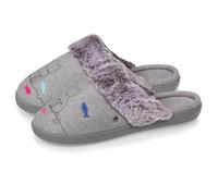 Isotoner Chaussons pantoufles Mules femme ultra confortables et légers, mousse à mémoire de forme, 38 EU, gris chiné