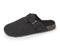 Isotoner Chaussons Pantoufles Mules Homme en Feutrine, Semelle Ultra Souple et Interieur Ultra Doux en Fausse Fourrure