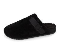 Isotoner Chaussons pantoufles Mules homme ultra confortables et tendance grâce à l'effet sherpa, 42 EU, noir