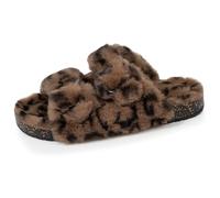 Isotoner Chaussons pantoufles Mules ouvertes femme amorti talon, confort à la marche, 39 EU, léopard