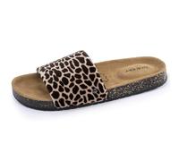 Isotoner Chaussons pantoufles Mules ouvertes femme semelle extra souple, 38 EU, girafe