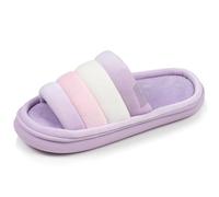Isotoner Chaussons pantoufles Mules ouvertes femme velours semelle bloup xtra confort, 38 EU, multicolor