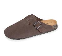 Isotoner Sabots en cuir, semelle extra souple chocolat homme 41