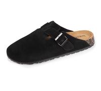 Isotoner Chaussons Sabots en Cuir Homme Semelle Extra Souple 43 Noir