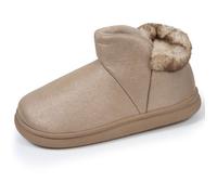 Isotoner Chaussons pantoufles Bottillons femme semelle bloup extra confort, 37 EU, beige