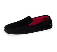 Isotoner Chaussons Mocassins Homme Broderie, Noir, 46 EU