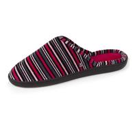Isotoner Chaussons pantoufles Mules femme ultra confortables (technologie everywear™), à mémoire de forme, intemporelles, 36, rayures