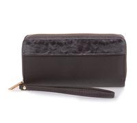 Isotoner Compagnon grand portefeuille, protection rfid anti-piratage de carte gris femme