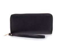 Isotoner Compagnon grand portefeuille, protection rfid anti-piratage de carte noir femme