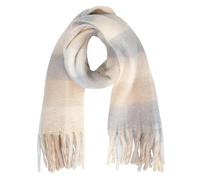 Isotoner Echarpe femme type plaid, ultra douce, chaude, très confortable beige/gris