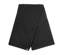 Isotoner Echarpe maille cotelée noir homme