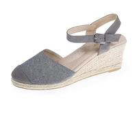 Isotoner Espadrilles Femme à mémoire de Forme Talon 6 cm 38 Gris