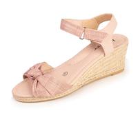 Isotoner Espadrilles Femme nœud,38 EU,Rose-Rose