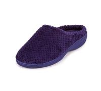 Isotoner Femme Ladies Popcorn Terry Mule Slippers Chaussons, Bleu (Navy Nav), 41 EU