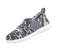isotoner Femme Sport Mesh Slipper Chausson, Imprimé géométrique cendré, 40.5 EU