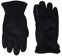 Isotoner Gant en polaire pour écran tactile - Imperméable - Doublure douce Sherpa, Noir, M