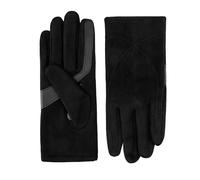 isotoner Gants courts en microsuède hydrofuge pour écran tactile pour femme, noir, small/medium