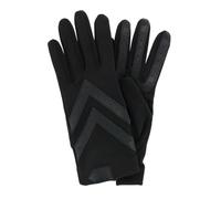 Isotoner Gants d'hiver en élasthanne pour écran tactile avec poignet en chevron pour femme Taille S/M Noir, Noir , S-M