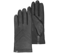 Isotoner Gants Dos En Cuir Noir Femme