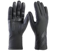 isotoner Gants en élasthanne pour femme pour temps froid avec doublure en polaire chaude et détails en forme de chevron, Small-medium