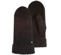 Isotoner Gants femme en cuir de chèvre velours, doublés imitation fourrure