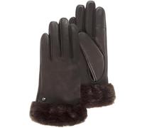 Isotoner Gants femme tactiles en cuir d'agneau pleine fleur - doublés chaud