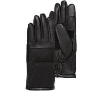Isotoner Gants femme tactiles, en cuir de chèvre, doublés imitation micro- imitation fourrure 6.5