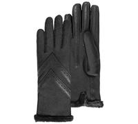 Isotoner Gants femme tactiles en tissu recyclé, doublés chaud, taille unique, TU, noir