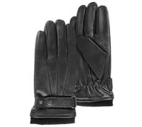 Isotoner Gants homme tactiles en cuir de chèvre pleine fleur - doublés polaire