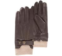 Isotoner Gants homme tatciles, en cuir d'agneau pleine fleur, doublés polaire 9.5