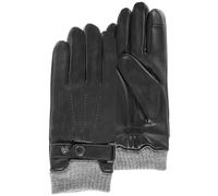 Isotoner Gants homme tatciles, en cuir d'agneau pleine fleur, doublés polaire 9.5