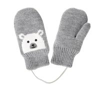 Isotoner Gants mixte enfant motif ours - doublées fausse fourrure, 2/4ans, gris