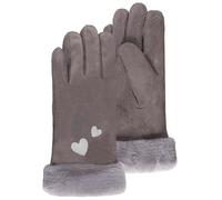 Isotoner Gants mixte enfant tactiles, chauds, doublés imitation fourrure, 10/12ans, gris