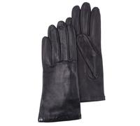 ISOTONER Gants cuir doublés soie femme,Noir,7.5 (M)