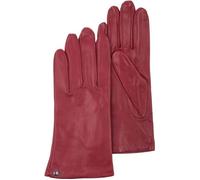 ISOTONER Gants cuir doublés soie femme,Rouge,7 (S)