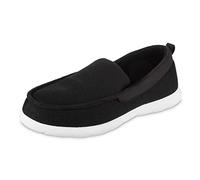 Isotoner Homme Hatch Knit Boater Mocassin Chausson, Noir, 43 EU