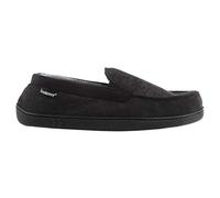 Isotoner Men's Diamond Corduroy Moccasin Slipper with Cooling Memory Foam for Indoor/Outdoor Comfort