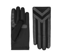 isotoner Men's Spandex Touchscreen Cold Weather Gloves with Warm Fleece Lining and Chevron Details, smartDRI Black, LG