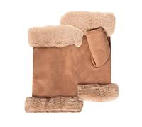 Isotoner Mitaines femme chauds, doublés imitation fourrure, taille unique, TU, camel