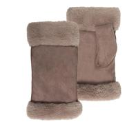 Isotoner Mitaines femme chauds, doublés imitation fourrure, taille unique, TU, taupe