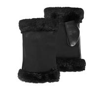 Isotoner Mitaines femme cuir d'agneau pleine fleur - doublées imitation fourrure