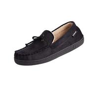 Isotoner Mocassins pour hommes en micro-suède - avec semelles intérieures et extérieures, dotés de mousse à mémoire pour un ajustement personnalisé et d'un soutien de la voûte plantaire pour un